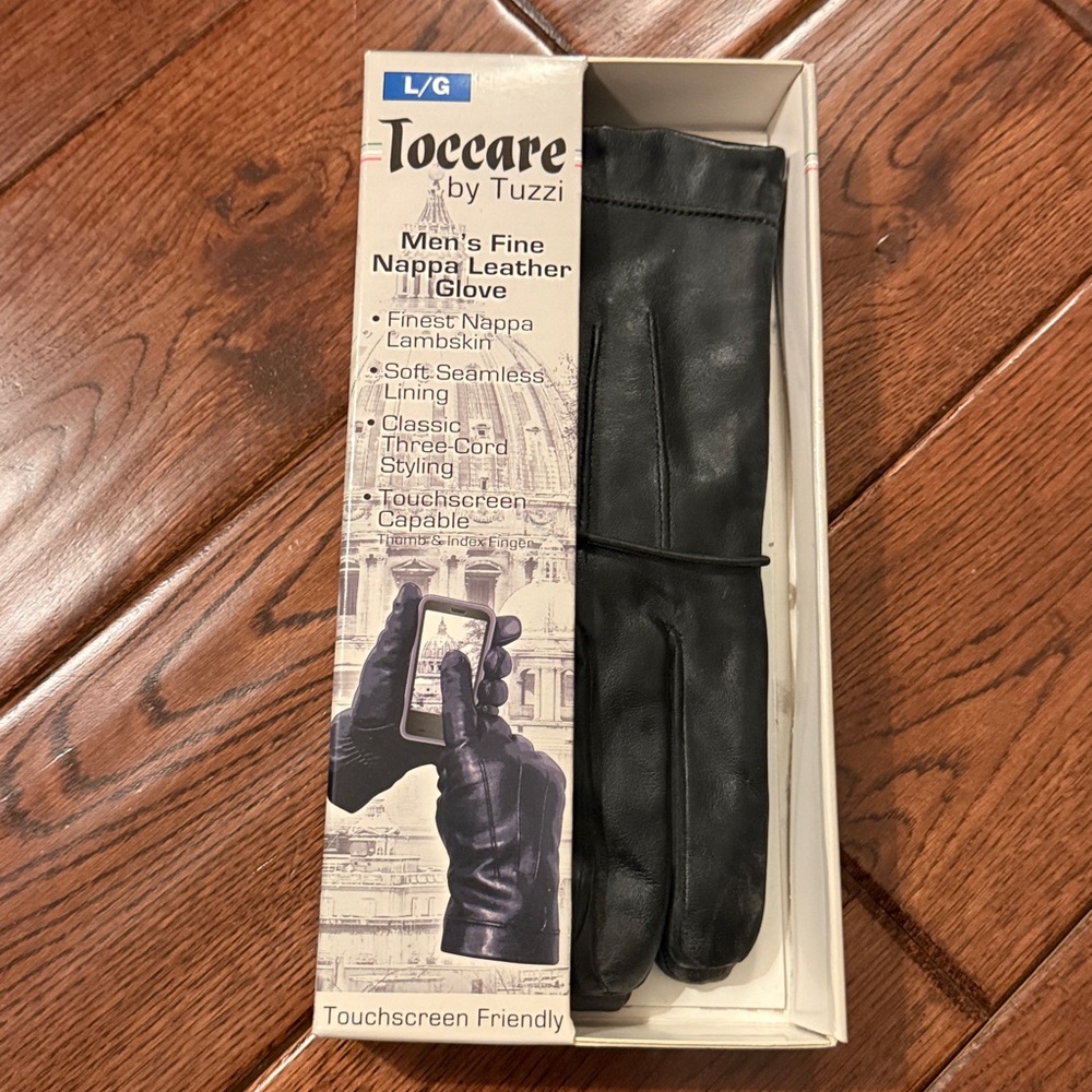 Men's Black Leather Gloves - Nappa Lambskin